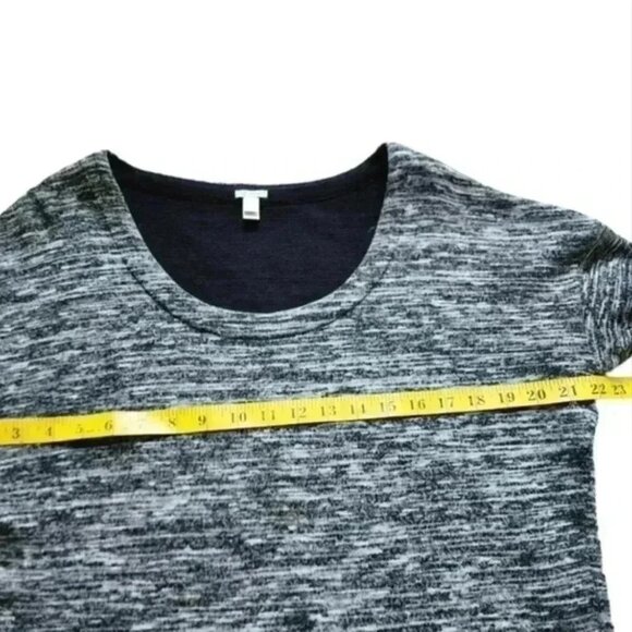 J Crew Jaspe Sweater Scoopneck Popover Top Black Grey Melange Women's size Small - Picture 11 of 12